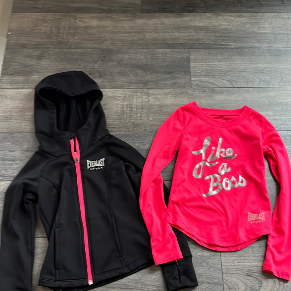 Everlast zip up with long sleeved shirt